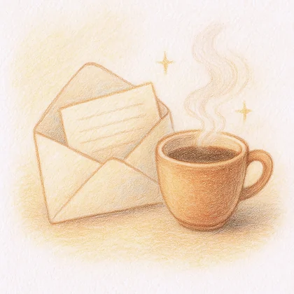 An open letter and a cup of coffee
