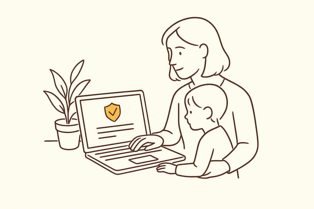 A laptop showing an online-safety reporting form