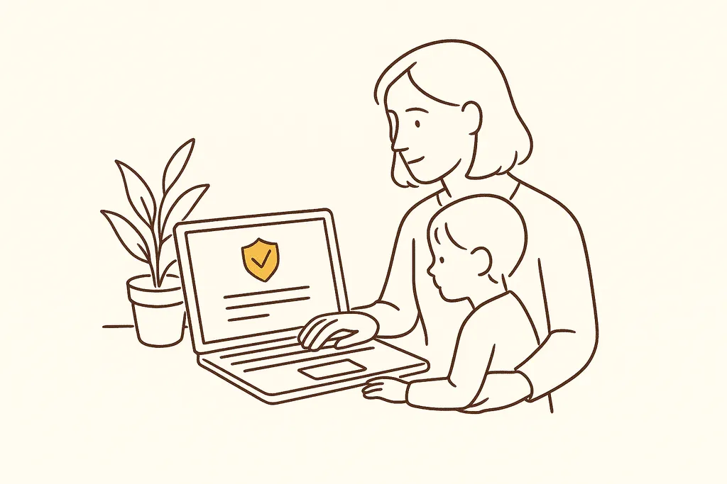 A laptop showing an online-safety reporting form
