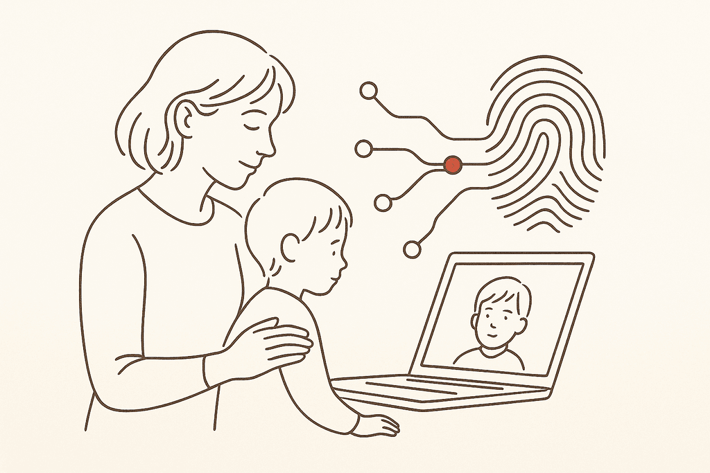 An abstract visualization of image fingerprinting