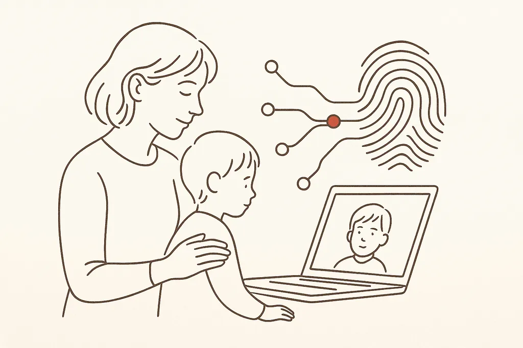 An abstract visualization of image fingerprinting
